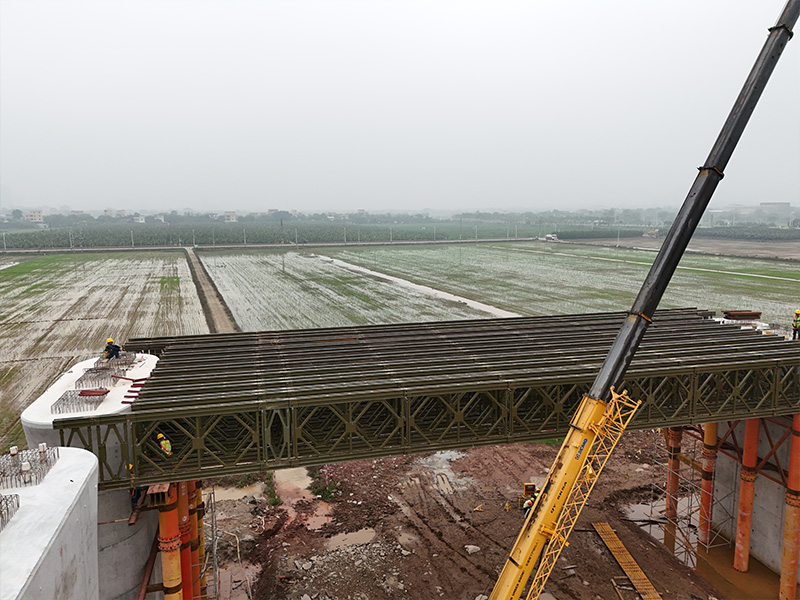 Hezhou Statio Extra magnum pontem in Zhuhai-Zhaoqing summus Volo ferriviaria