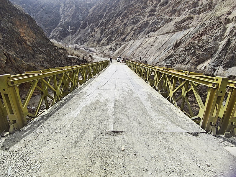 CB 100 Bailey Bridge Double-Row Single-Layer Painted Corrosion-Resistentes Bailey Bridge